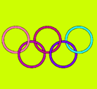 Dibujo Anillas de los juegos olimpícos pintado por c.anahi