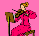 Dibujo Dama violinista pintado por melina