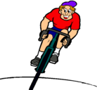 Dibujo Ciclista con gorra pintado por joseramon