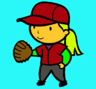 Dibujo Jugadora de béisbol pintado por angel