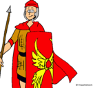 Dibujo Soldado romano II pintado por romano