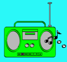 Dibujo Radio cassette 2 pintado por josea