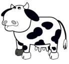 Dibujo Vaca pensativa pintado por victoria