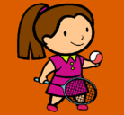 Dibujo Chica tenista pintado por melina