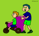 Dibujo Triciclo pintado por laura
