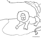 Dibujo Rey león pintado por titi