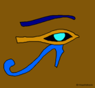 Dibujo Ojo Horus pintado por tomas