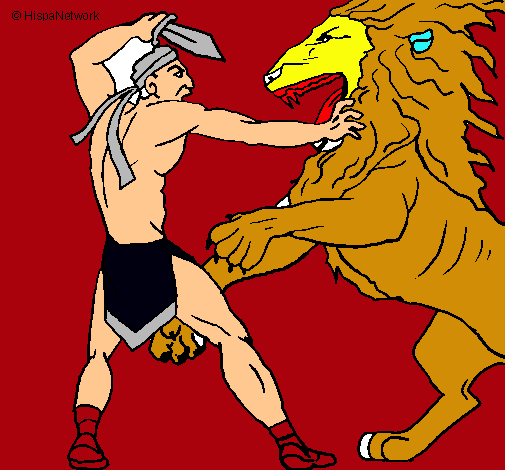 Gladiador contra león