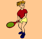Dibujo Chica tenista pintado por juanantonio