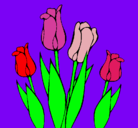 Dibujo Tulipanes pintado por lorena