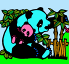 Dibujo Mama panda pintado por maribel