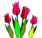 Dibujo Tulipanes pintado por raquel