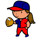 Dibujo Jugadora de béisbol pintado por beisboldelbarsa