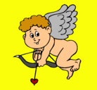 Dibujo Cupido pintado por alma