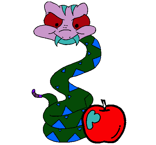 Serpiente y manzana