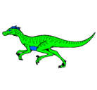 Dibujo Velociraptor pintado por alondra