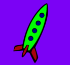 Dibujo Cohete II pintado por cintia