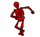 Dibujo Esqueleto contento pintado por yorman