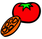 Dibujo Tomate pintado por andres