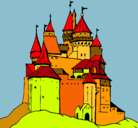 Dibujo Castillo medieval pintado por guada