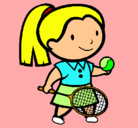 Dibujo Chica tenista pintado por Paula