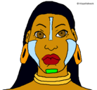 Dibujo Mujer maya pintado por tonga