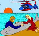 Dibujo Rescate ballena pintado por leall