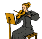 Dibujo Dama violinista pintado por danae