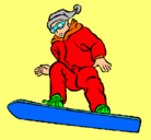 Dibujo Snowboard pintado por moises