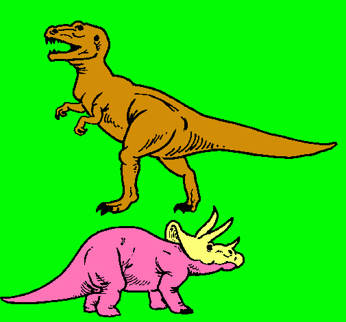 Triceratops y tiranosaurios rex