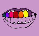 Dibujo Boca y dientes pintado por MAICHA73