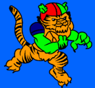 Dibujo Jugador tigre pintado por santiii