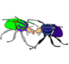 Dibujo Escarabajos pintado por come
