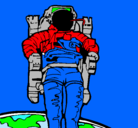 Dibujo Astronauta pintado por jaciel