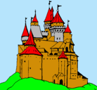 Dibujo Castillo medieval pintado por brallan