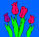 Dibujo Tulipanes pintado por ruth