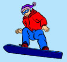 Dibujo Snowboard pintado por pedro