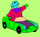 Dibujo Muñeca en coche descapotable pintado por aislinnmarian-
