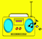 Dibujo Radio cassette 2 pintado por rebequ7