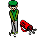 Dibujo Jugador de golf II pintado por paola