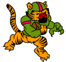 Dibujo Jugador tigre pintado por sergio