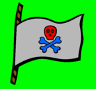 Dibujo Bandera pirata pintado por sebastianch