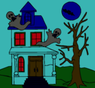 Dibujo Casa fantansma pintado por micasadeterror