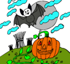 Dibujo Paisaje de Halloween pintado por wormmon