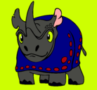 Dibujo Rinoceronte pintado por david