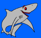 Dibujo Tiburón alegre pintado por alexpavez