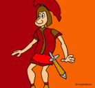 Dibujo Soldado romano pintado por la_roja