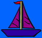 Dibujo Barco velero pintado por n