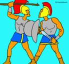 Dibujo Lucha de gladiadores pintado por pablobuendia
