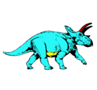 Dibujo Triceratops pintado por Amor